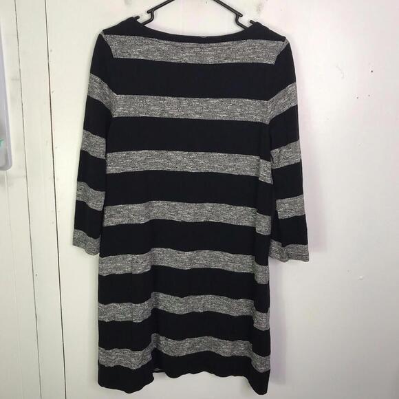 J Crew Dress Womens M Shift Colorblock Stripe Neutral Capsule Shift Cotton - Picture 2 of 7